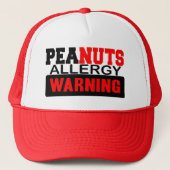 Peanuts Allergy Warning Trucker Pet (Voorkant)