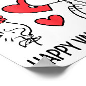 Peanuts - And Happy Valentines Day Hearts  Poster (Hoek)