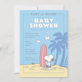 Peanuts | Baby aan boord Snoopy Summer Baby shower Kaart (Voorkant)