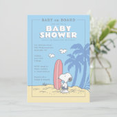 Peanuts | Baby aan boord Snoopy Summer Baby shower Kaart (Staand voorkant)