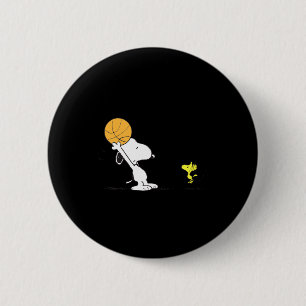 Peanuts basketbal t-shirt  ronde button 5,7 cm