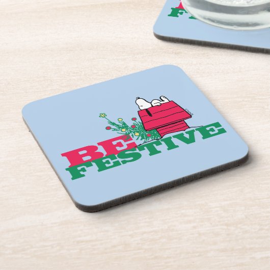 Peanuts | Be Festive Bier Onderzetter (Linkerzijde)