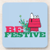 Peanuts | Be Festive Bier Onderzetter (Voorkant)