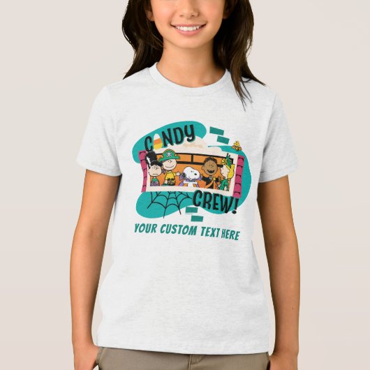 Peanuts-bende Candy Crew Halloween Tri-Blend Shirt (Voorkant)
