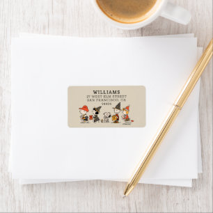 Peanuts-bende Happy Halloween-optocht Etiket