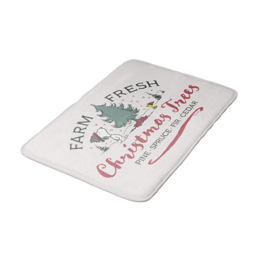 Peanuts | Boerderij Verse kerstbomen Badmat (Gekanteld)