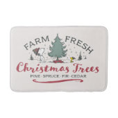 Peanuts | Boerderij Verse kerstbomen Badmat (Voorkant)