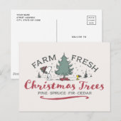Peanuts | Boerderij Verse kerstbomen Briefkaart (Voorkant / Achterkant)