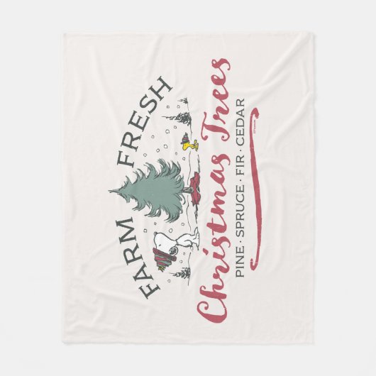 Peanuts | Boerderij Verse kerstbomen Fleece Deken (Voorkant)