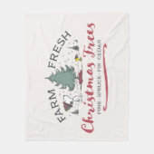 Peanuts | Boerderij Verse kerstbomen Fleece Deken (Voorkant)