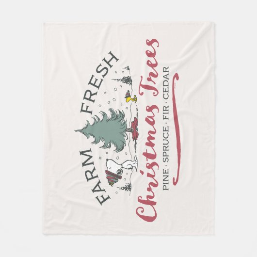 Peanuts | Boerderij Verse kerstbomen Fleece Deken (Voorkant)