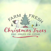 Peanuts | Boerderij Verse kerstbomen Raamsticker (Vel 3)