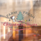 Peanuts | Boerderij Verse kerstbomen Raamsticker (Vel 2)