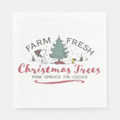 Peanuts | Boerderij Verse kerstbomen Servet (Voorkant)