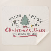 Peanuts | Boerderij Verse kerstbomen Sherpa Deken (Voorkant (horizontaal))