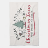 Peanuts | Boerderij Verse kerstbomen Theedoek (Verticaal)