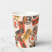 Peanuts |  Button Happy Halloween Pattern Papieren Bekers (Links)