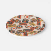 Peanuts | Button Happy Halloween Pattern Papieren Bordje (Gekanteld)