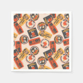 Peanuts | Button Happy Halloween Pattern Servet (Voorkant)