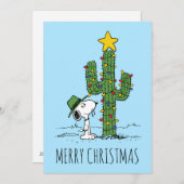 Peanuts | Cactus van Spike's Holiday | Voeg je fot Feestdagenkaart (Voorkant / Achterkant)