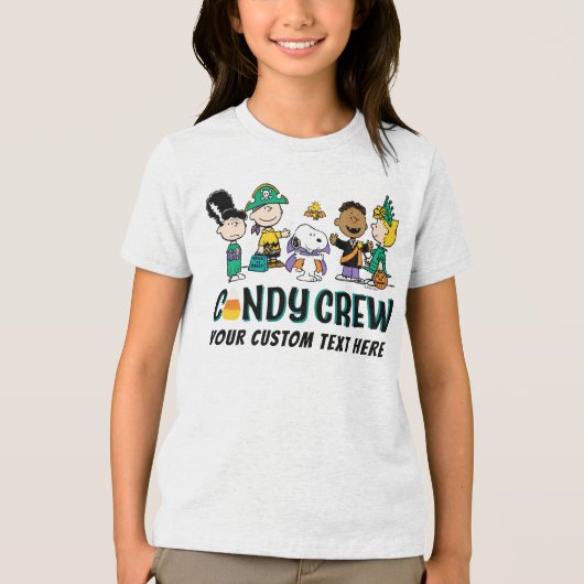 Peanuts Candy Crew Halloween Bende Tri-Blend Shirt (Voorkant)