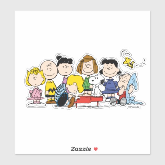 Peanuts | Charlie Brown and Gang Sticker (Vel)