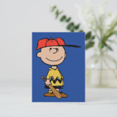 Peanuts | Charlie Brown Baseball Smile Briefkaart (Staand voorkant)