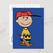 Peanuts | Charlie Brown Baseball Smile Briefkaart (Voorkant / Achterkant)