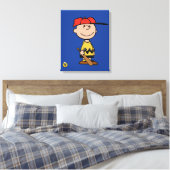 Peanuts | Charlie Brown Baseball Smile Canvas Afdruk (Insitu (Slaapkamer))