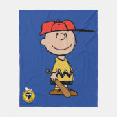 Peanuts | Charlie Brown Baseball Smile Fleece Deken (Voorkant)