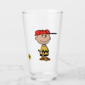 Peanuts | Charlie Brown Baseball Smile Glas (Voorkant)