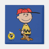 Peanuts | Charlie Brown Baseball Smile Magneet (Voorkant)