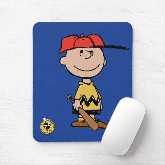 Peanuts | Charlie Brown Baseball Smile Muismat (Met muis)