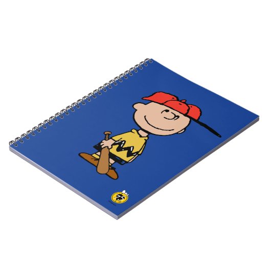 Peanuts | Charlie Brown Baseball Smile Notitieboek (Linkerzijde)