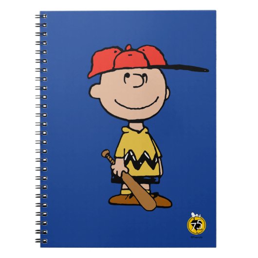Peanuts | Charlie Brown Baseball Smile Notitieboek (Voorkant)