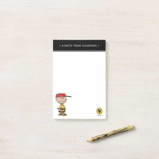 Peanuts | Charlie Brown Baseball Smile Post-it® Notes (Op bureau)