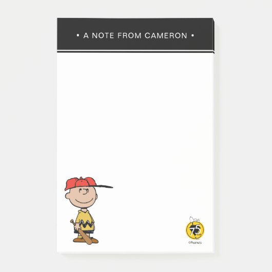 Peanuts | Charlie Brown Baseball Smile Post-it® Notes (Voorkant)