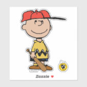 Peanuts | Charlie Brown Baseball Smile Sticker (Vel)