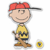 Peanuts | Charlie Brown Baseball Smile Sticker (Voorkant)