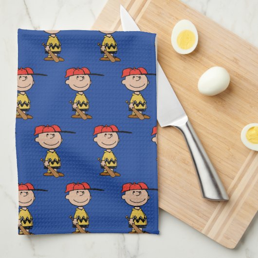 Peanuts | Charlie Brown Baseball Smile Theedoek (Quarter Fold)