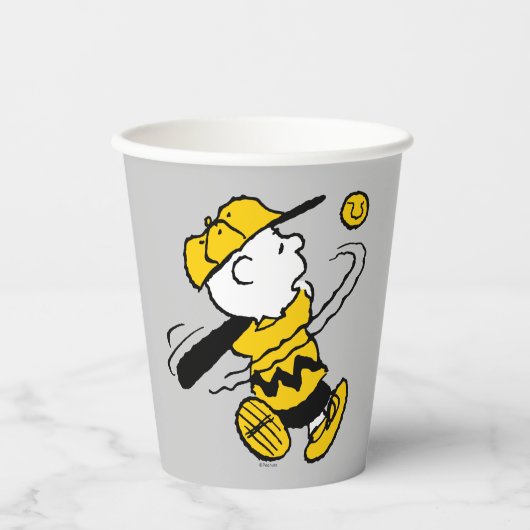 Peanuts | Charlie Brown bij Bat Papieren Bekers (Voorkant)