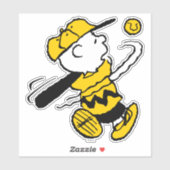 Peanuts | Charlie Brown bij Bat Sticker (Vel)