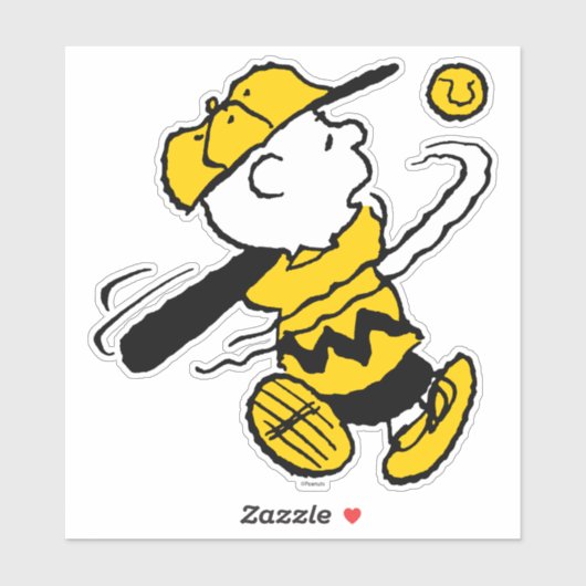 Peanuts | Charlie Brown bij Bat Sticker (Vel)