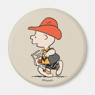 Peanuts Charlie Brown Cowboy Halloween Magneet