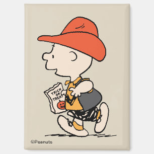 Peanuts Charlie Brown Cowboy Halloween Magneet