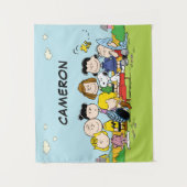 Peanuts | Charlie Brown en de bende | Voeg je naam Wandkleed (Voorkant)