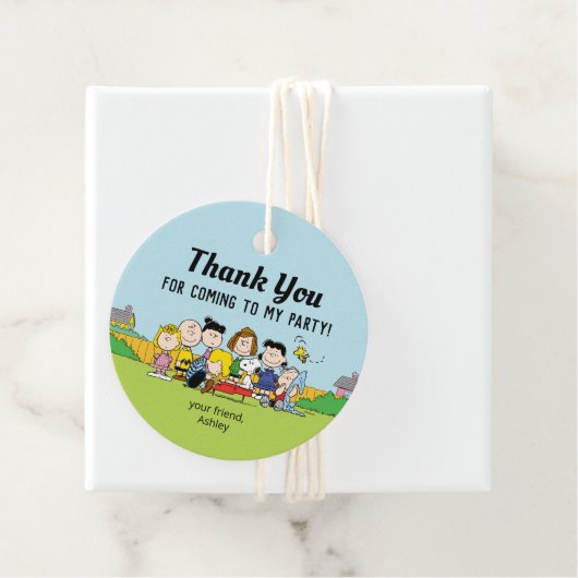 Peanuts | Charlie Brown en Gang Birthday Bedankjes Labels (In situ)