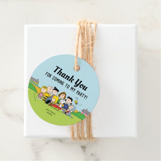 Peanuts | Charlie Brown en Gang Birthday Bedankjes Labels (In situ)