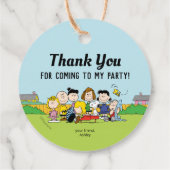 Peanuts | Charlie Brown en Gang Birthday Bedankjes Labels (Achterkant)