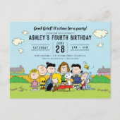 Peanuts | Charlie Brown en Gang Birthday Briefkaart (Voorkant)